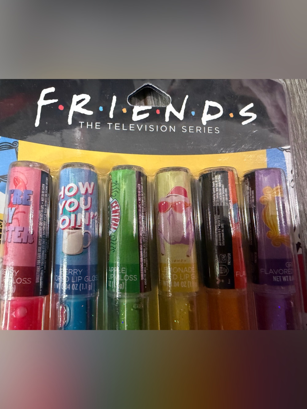 FRIENDS The Television Series 6-Pack Flavored Lip Gloss Set - Rainbow Colors - Picture 2 of 3